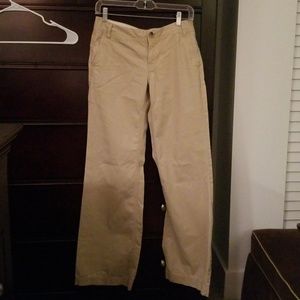 Khaki Banana Republic wide leg casual pants.